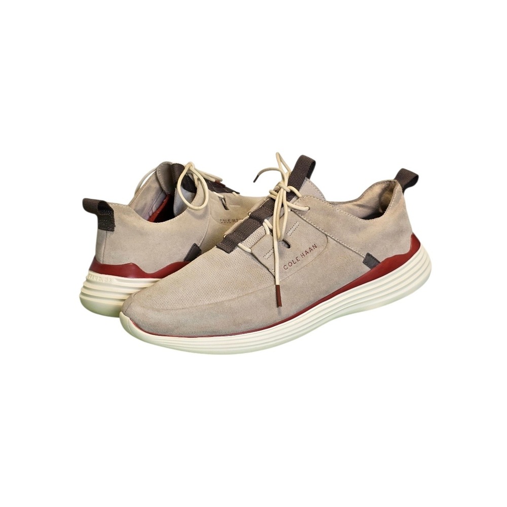 Cole Haan GrandSport Apron Toe Sneakers Men's 12 Beige Suede C30759 Grand.OS